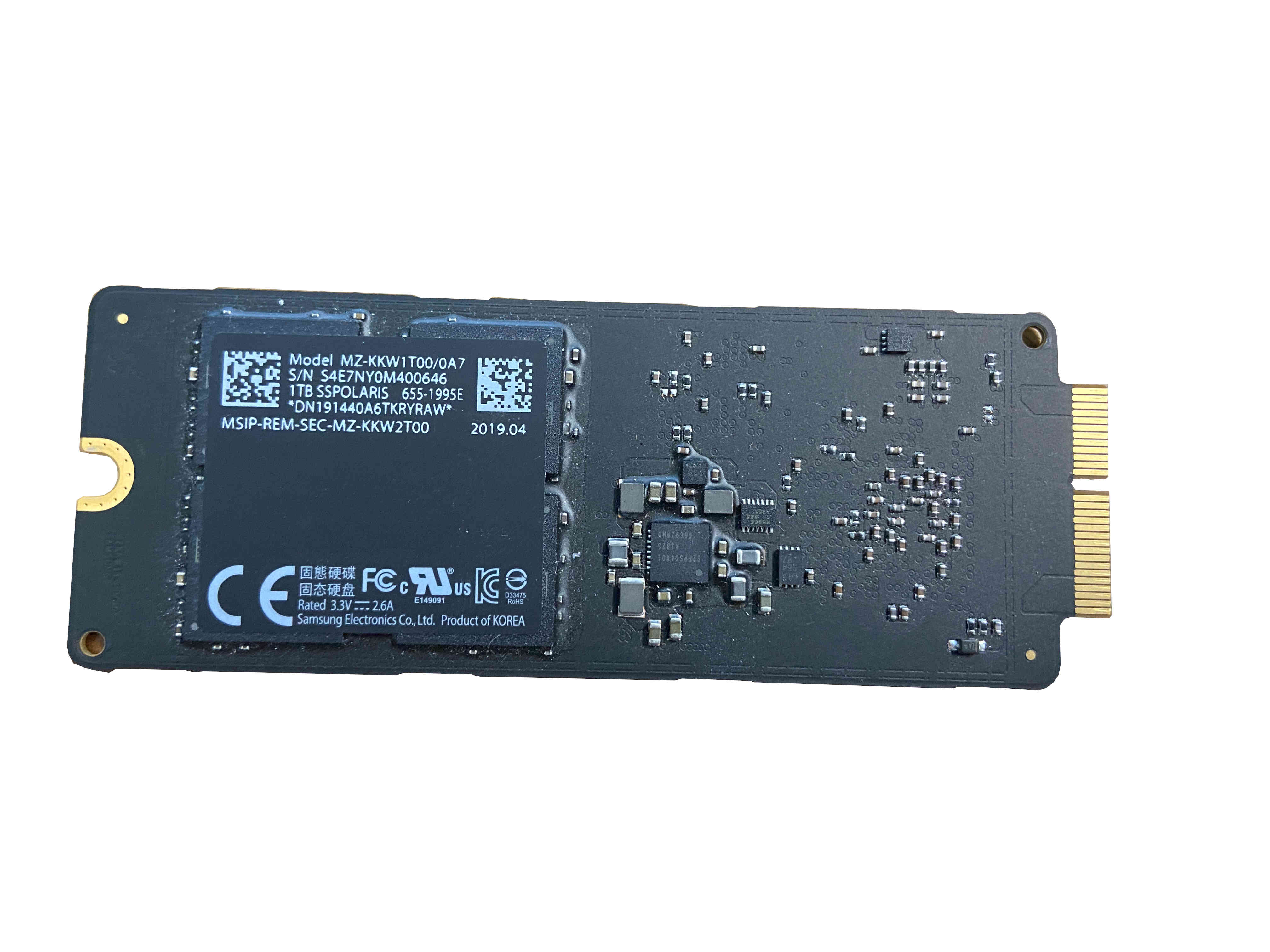 1TB Original Apple PCIe NVMe SSD KKW1T00/0A7 iMac 2019 iMac 2019